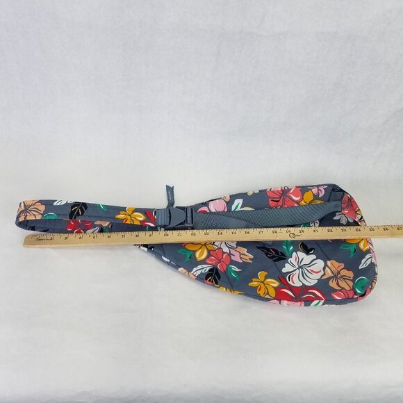 Vera Bradley Essential Sling Backpack Coastal Paradise Grey Crossbody Bag Zip Up - Picture 13 of 16